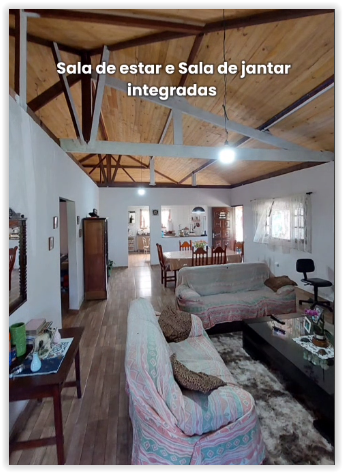 Chácara com Casa em Extrema/MG, 1.500m², 3 dormitórios (1 suíte), 2 lagos, garagem p/ 8 carros. Cod. 1180