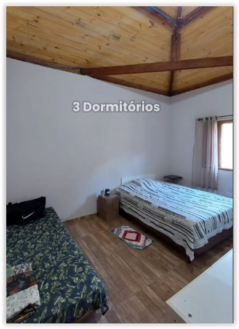 Chácara com Casa em Extrema/MG, 1.500m², 3 dormitórios (1 suíte), 2 lagos, garagem p/ 8 carros. Cod. 1180