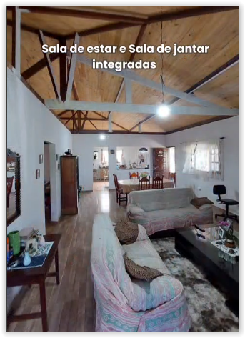 Chácara com Casa em Extrema/MG, 1.500m², 3 dormitórios (1 suíte), 2 lagos, garagem p/ 8 carros. Cod. 1180